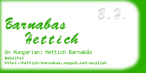barnabas hettich business card