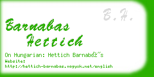 barnabas hettich business card